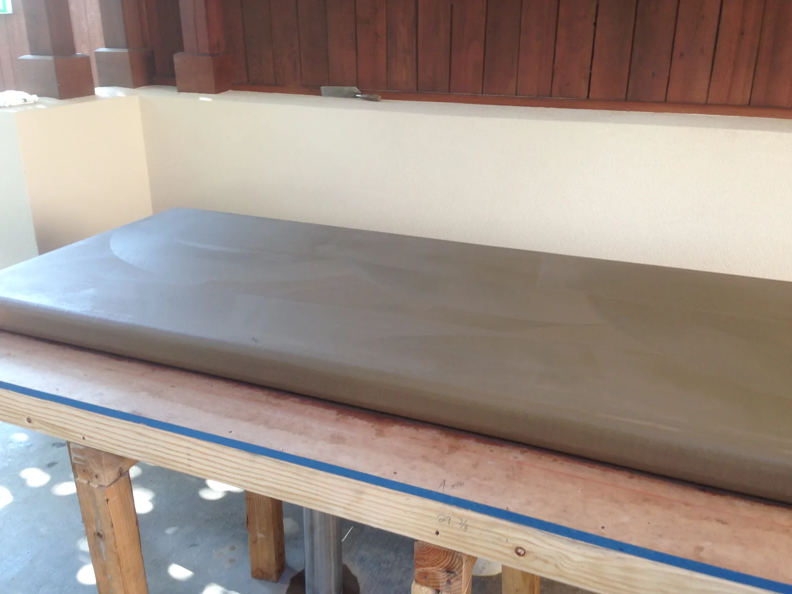 Smooth finished concrete countertop